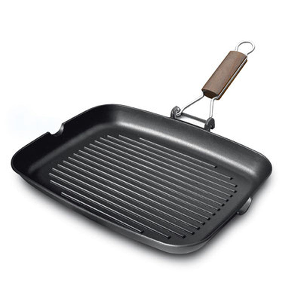 Olympia Supreme Die-Cast Aluminium Nonstick Grill Pan, 14.1 x 10.2-Inches