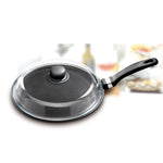 Olympia Hard Cook Die-Cast Aluminium Nonstick Crepe Pan With Lid, 11.8-Inches
