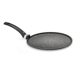 Olympia Hard Cook Die-Cast Aluminium Nonstick Crepe Pan With Lid, 11.8-Inches