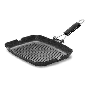 Olympia Hard Cook Die-Cast Aluminum Nonstick Rectangular Grill Pan, 10.2 x 14.1-Inches