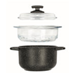 Olympia Supreme Die-Cast Aluminium Nonstick Steamer Pot, 7.8-Inches