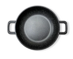 Olympia Hard Cook Die-Cast Aluminium Nonstick Deep Pan With Lid, 9.4-Inches