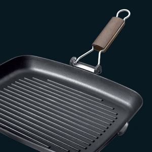 Olympia Supreme Die-Cast Aluminium Nonstick Grill Pan in a Gift Box, 10.2 x 10.2-Inches