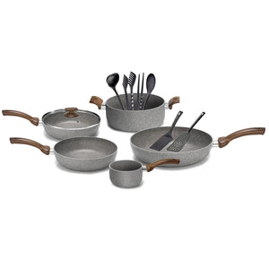
            
                Load image into Gallery viewer, Olympia Woody Aluminium Nonstick 12-Piece Cookware Set
            
        
